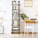 6-Tier Industrial Wall Mounted Pipe Shelves by LJGDeals