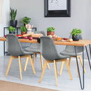 4 Pieces Modern Dining Chair Set with Wood Legs and Fabric Cushion Seat by LJGDeals
