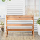 2-Person Indonesia Teak Wood Folding Outdoor Benches with Slatted Seat by LJGDeals