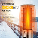 40000 BTU Stainless Steel Round Glass Tube Patio Heaters by LJGDeals