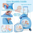 Kids Luggage Set with 14 Inches Carry-on Hardside Spinner Toddler Luggage and 10 Inches Backpack by LJGDeals