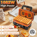 3-in-1 1082W Sandwich Maker with Removable Non-Stick Plates-Black by LJGDeals
