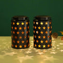 2 Pack Solar Lantern Lights Outdoor (Hollow Stars) by JHY DESIGN