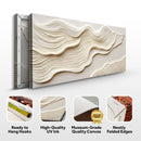 Ivory Impasto Abstract Wall Art
