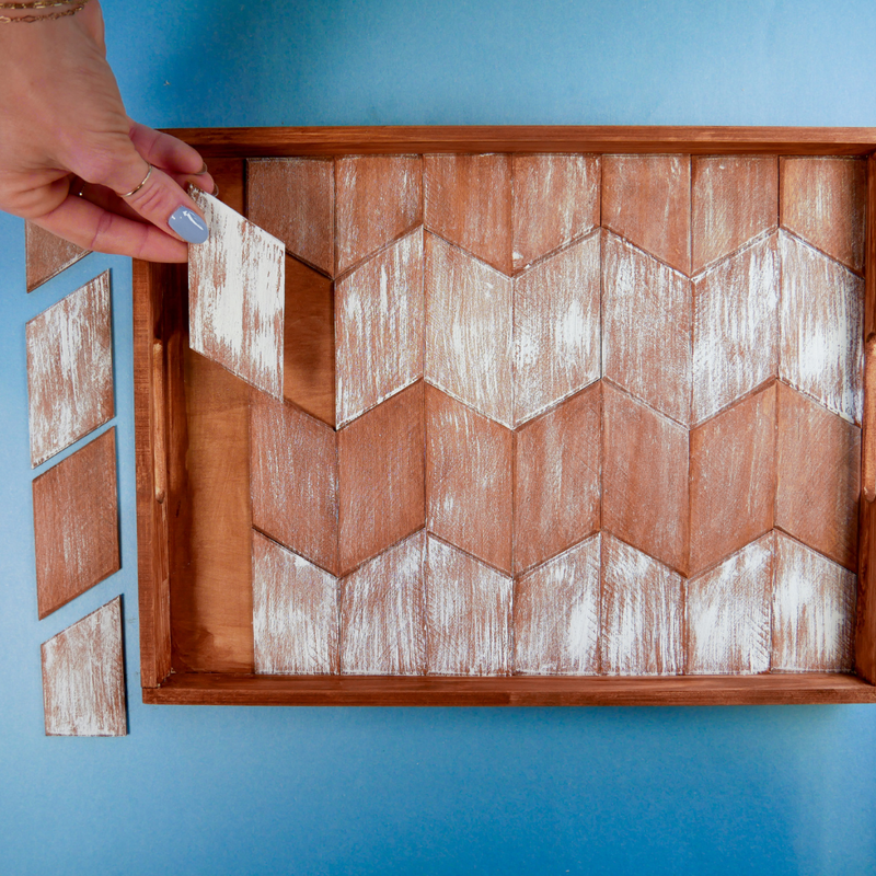 Chevron Wood Tray Kit, photo 2 of 8
