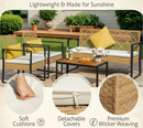 4Pcs Outdoor Patio Furniture Set – Rattan Wicker Sofa - Multiple Styles by 2Dropme