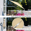 8ft Wall-Mounted Telescopic Folding Tilt Sun Shade Umbrella by LJGDeals