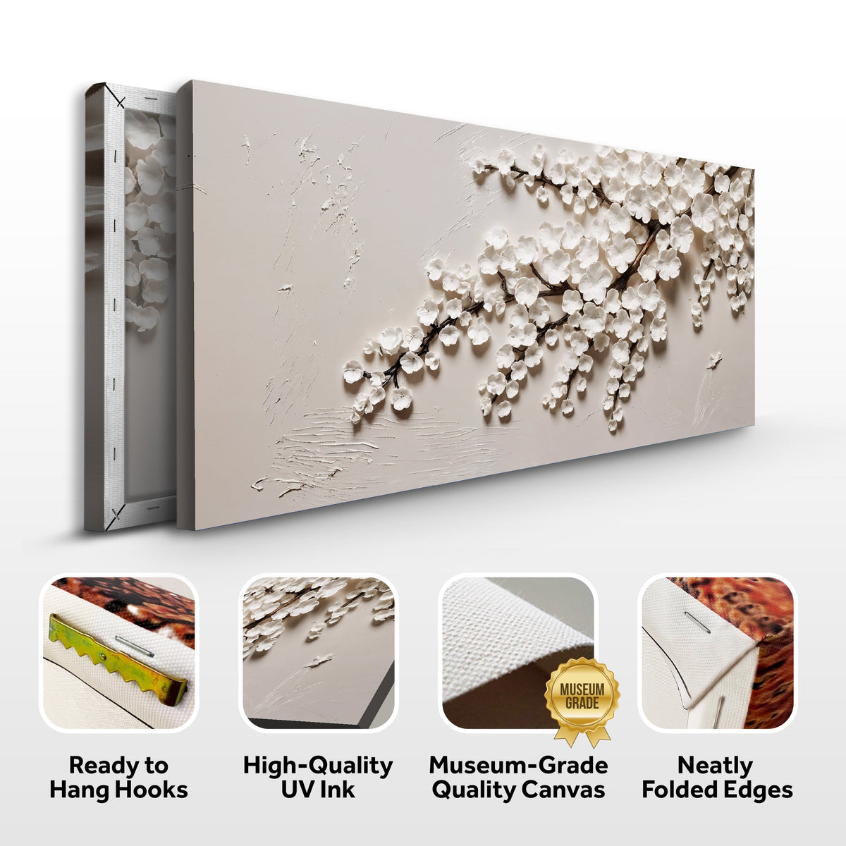 White Cherry Blossom Wall Art, photo 8 of 10