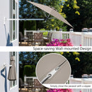 8ft Wall-Mounted Telescopic Folding Tilt Sun Shade Umbrella by LJGDeals