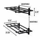 1' x 2' Bristol Garage Wall Mount Shelves | 2 Pack | Black by StoreYourBoard