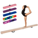 9 FT Folding Gymnastics Balance Beam with Anti-slip Base and Pine Wood Frame by LJGDeals