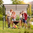 BBQ Grill Canopy 7.8 x 4.4 FT with Shelves and Sidewall by LJGDeals