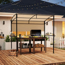 BBQ Grill Canopy 7.8 x 4.4 FT with Shelves and Sidewall by LJGDeals