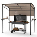 BBQ Grill Canopy 7.8 x 4.4 FT with Shelves and Sidewall by LJGDeals