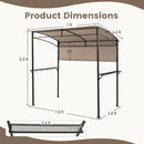 BBQ Grill Canopy 7.8 x 4.4 FT with Shelves and Sidewall by LJGDeals