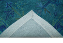 Custom Made Overdyed Traditional Oushak Blue Hand Tufted Wool Area Rug