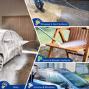 Electric Pressure Washer, 2465 PSI 1.76 GPM Power Washer, 5-Nozzle Set, Built-in Soap Tank, 20 Ft Hose, 35 Ft Power Cord, Stainless Steel Wand, for Cars, Driveway, Home, Patios