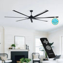 84 Inch 100 Inch Silent Storm Extra Large Ceiling Fan with Remote Control by ParrotUncle