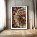 Tree Rings Wall Art Canvas Print – Rustic Wood Texture