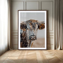 Texas Longhorn Wall Art Canvas Print – Speckled Horned Bull