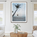 Tropical Swing Wall Art Canvas Print – Palm Trees Ocean View