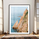 Cliff Dive Wall Art – Ocean Jump Canvas Print, Blue Sky by MyGreatCanvas | Canvas Wall Art Prints | Photo Prints & Wall Decor