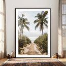 Tropical Palm Wall Art – Sandy Pathway Canvas Print, Ocean by MyGreatCanvas | Canvas Wall Art Prints | Photo Prints & Wall Decor