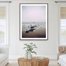 Moody Seascape Wall Art Canvas Print – Foggy Ocean Waves