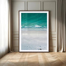 Turquoise Ocean Wall Art Canvas Print – White Sand Shore