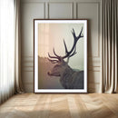 Deer Canvas Wall Art Print – Framed Woodland Animal Rustic