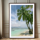 Tropical Beach Palm Trees Canvas Print – Framed Island