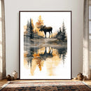 Abstract Moose Forest Wall Art Canvas Print – Wildlife by MyGreatCanvas | Canvas Wall Art Prints | Photo Prints & Wall Decor