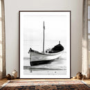 Minimal Boat Wall Art Canvas Print – Black and White Coastal by MyGreatCanvas | Canvas Wall Art Prints | Photo Prints & Wall Decor