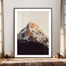 Golden Peak Mountain Wall Art Canvas Print, Minimal Alpine by MyGreatCanvas | Canvas Wall Art Prints | Photo Prints & Wall Decor