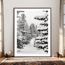 Winter Pine Forest Wall Art Canvas Print, Minimal Winter by MyGreatCanvas | Canvas Wall Art Prints | Photo Prints & Wall Decor