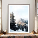 Snowy Mountain Forest Wall Art Canvas Print, Winter Pine by MyGreatCanvas | Canvas Wall Art Prints | Photo Prints & Wall Decor