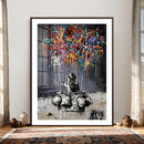 Banksy Inspired Boy Wall Art Canvas Print, Graffiti Balloon by MyGreatCanvas | Canvas Wall Art Prints | Photo Prints & Wall Decor
