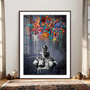 Banksy Inspired Boy Swing Wall Art Canvas Print by MyGreatCanvas | Canvas Wall Art Prints | Photo Prints & Wall Decor