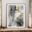 Gray Gold Abstract Wall Art Canvas Print, Textured Modern by MyGreatCanvas | Canvas Wall Art Prints | Photo Prints & Wall Decor