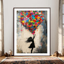 Banksy Street Art Canvas Wall Art, Girl Heart Balloons by MyGreatCanvas | Canvas Wall Art Prints | Photo Prints & Wall Decor