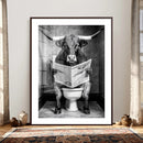 Texas Longhorn Cow Toilet Paper Canvas Wall Art, Funny by MyGreatCanvas | Canvas Wall Art Prints | Photo Prints & Wall Decor