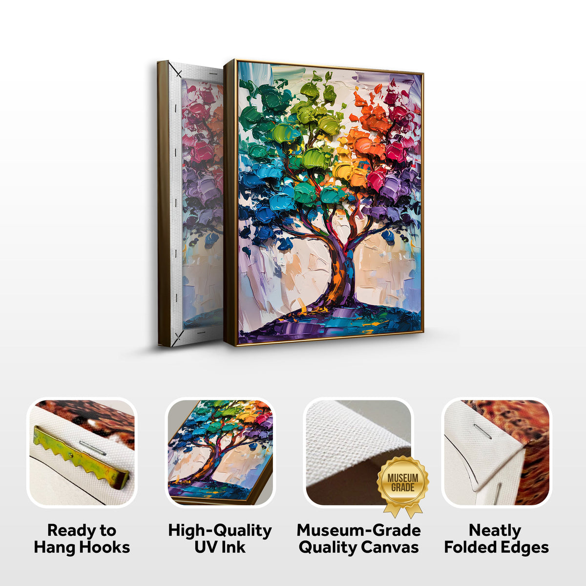 Rainbow Tree Abstract Wall Art, photo 8 of 10