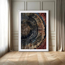 Tree Rings Wall Art Canvas Print – Framed Rustic Wood Grain