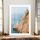 Cliff Dive Wall Art – Ocean Jump Canvas Print, Blue Sky by MyGreatCanvas | Canvas Wall Art Prints | Photo Prints & Wall Decor