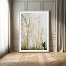 Pampas Grass Wall Art Canvas Print – Framed Neutral Tones