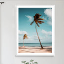Tropical Beach Wall Art Canvas Print – Framed Coastal Palm