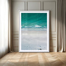Turquoise Ocean Wall Art Canvas Print – White Sand Shore