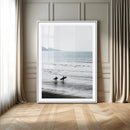 Surfer Silhouettes Wall Art Canvas Print – Minimalist Ocean