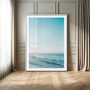 Minimalist Ocean Wall Art Canvas Print – Framed Calm