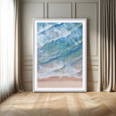 Aerial Ocean Waves Wall Art – Framed Tranquil Beach Canvas by MyGreatCanvas | Canvas Wall Art Prints | Photo Prints & Wall Decor